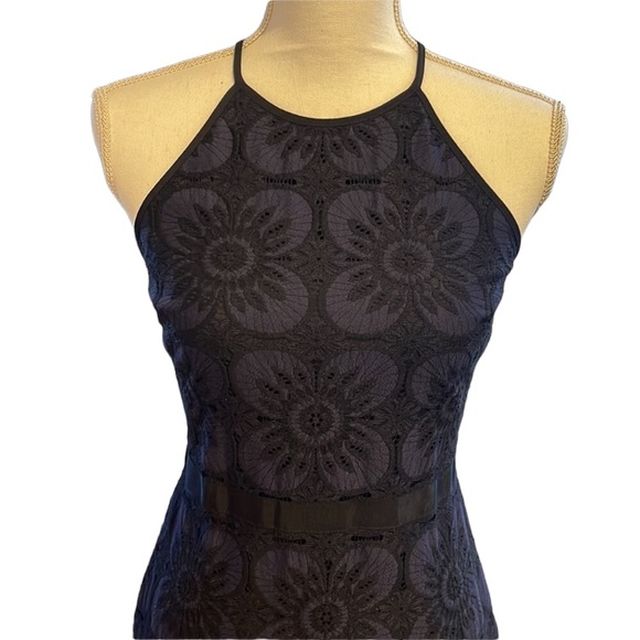 Banana Republic black and navy lace tiered midi cocktail dress, 0 - Picture 5 of 9